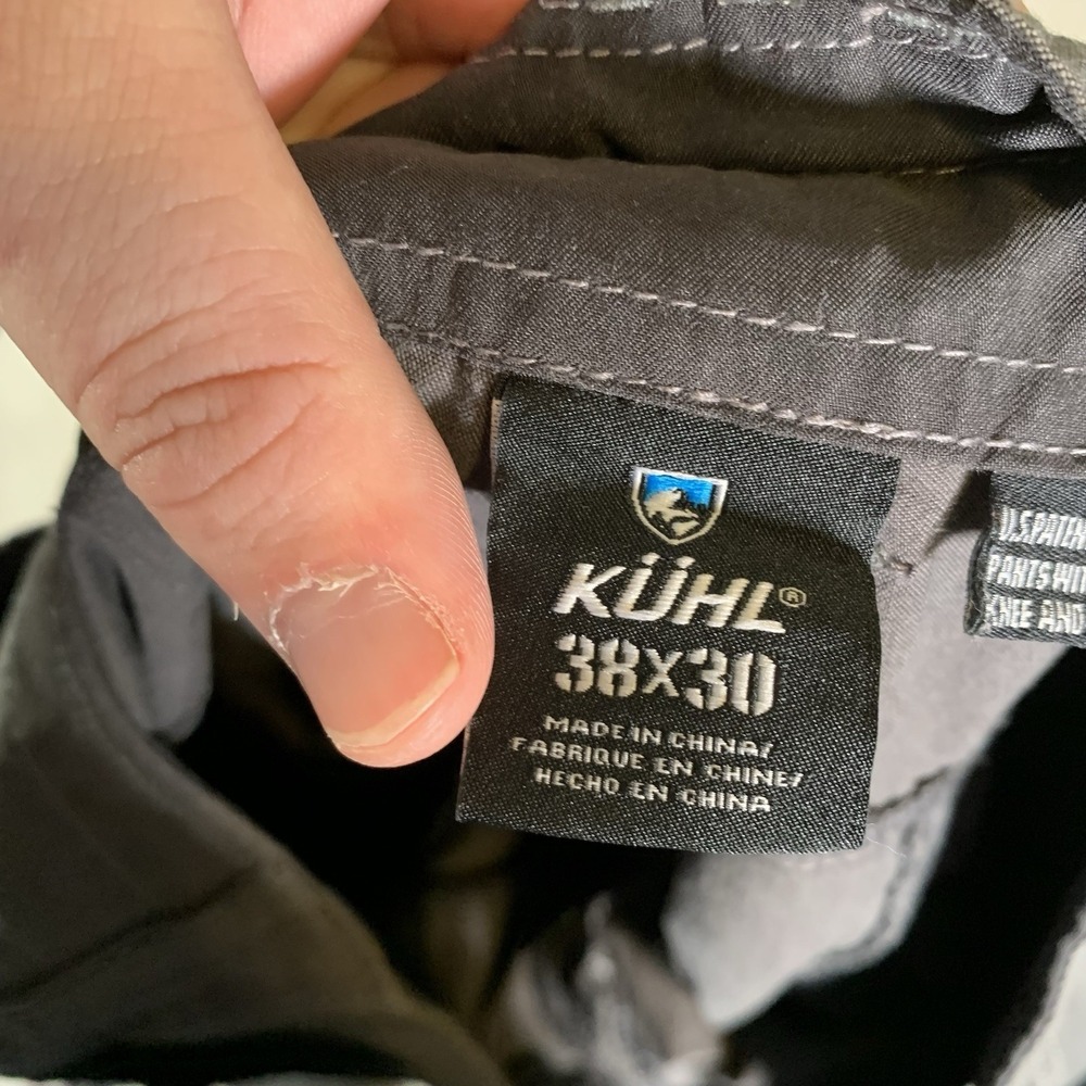 Kuhl Konfidant Air Pants 38x30 Dark Gray Hiking Outdoors Cargo Stretch 5098 - Picture 10 of 16
